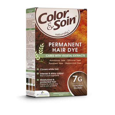 COLOR & SOIN plaukų dažai be amoniako 7G Golden Blond 135 ml
