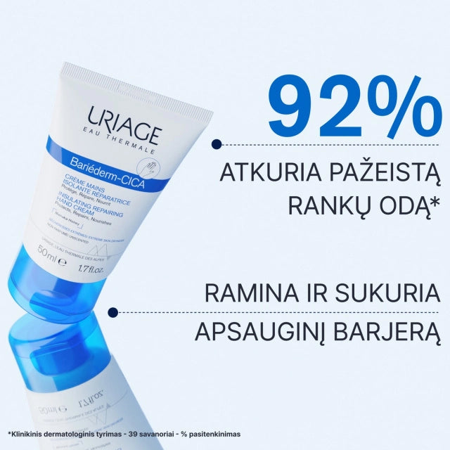 Uriage Bariederm kremas rankoms 50ml, nuotrauka Nr. 2