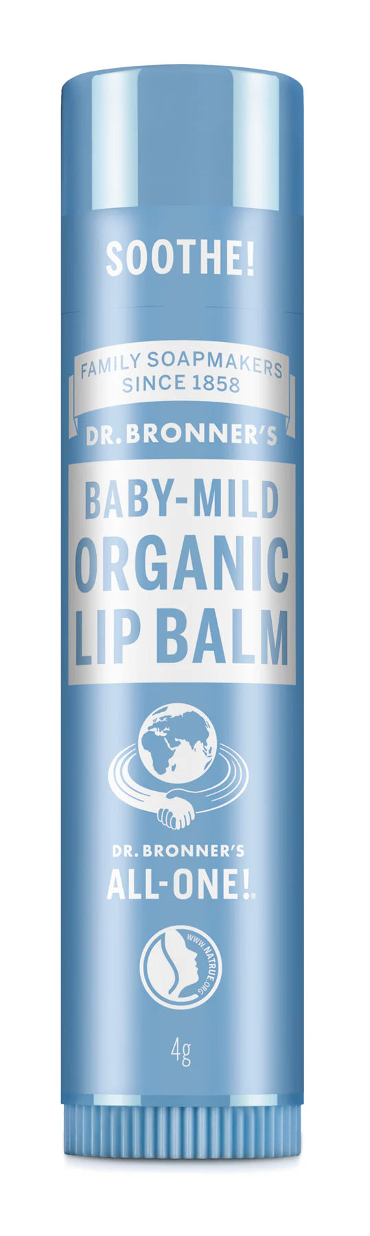 Ekologiškas lūpų balzamas Dr.Bronners BABY-MILD 4g, nuotrauka Nr. 1