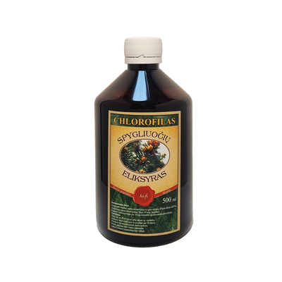 CHLOROFILAS spygliuočių eliksyras, 500 ml