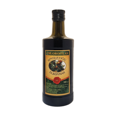 CHLOROFILAS spygliuočių eliksyras stiklinėje taroje, 500 ml