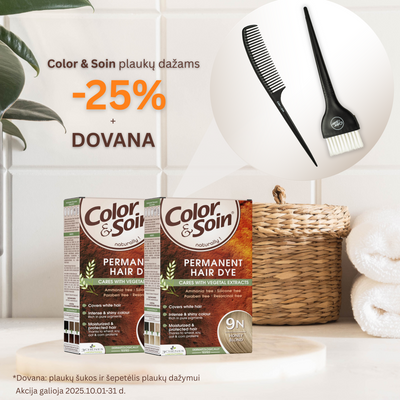 COLOR & SOIN plaukų dažai be amoniako 4M Mahogany Chestnut 135 ml