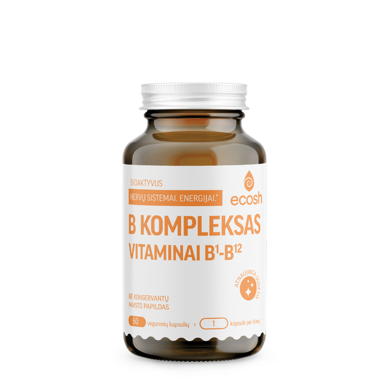 ECOSH Bioaktyvus B vitaminų kompleksas kaps. N60, nuotrauka Nr. 1
