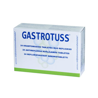 GASTROTUSS kramtomosios tabletės nuo refliukso N24