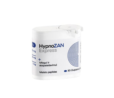 HypnoZAN Express čiulpiamosios tabletės N30