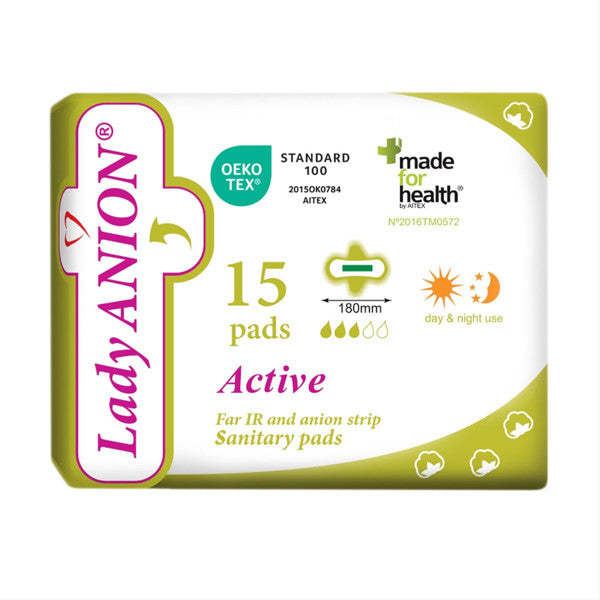 Lady Anion Active ploni paketai 180mm N15, nuotrauka Nr. 1