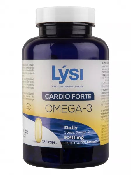 LYSI Omega-3 Cardio Forte žuvų taukai, kapsulės N120, nuotrauka Nr. 1