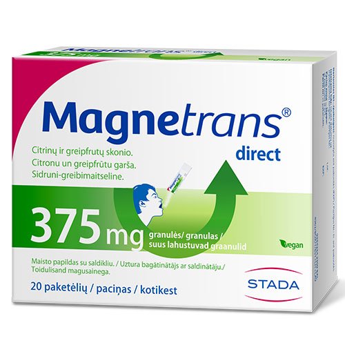 Magnetrans direkt 375mg burnoje tirpstančios granulės, N20, nuotrauka Nr. 1