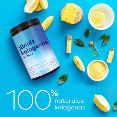 MELIOR 10000mg Jūrinis Kolagenas su Hialurono rūgštimi ir Vitaminais