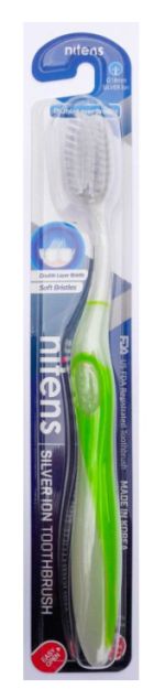 Nitens Soft Dantų šepetelis su sidabro dalelėmis, nuotrauka Nr. 1