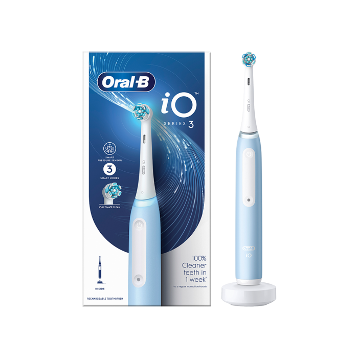 Oral-B iO Series 3 elektrinis dantų šepetėlis ICE BLUE, nuotrauka Nr. 1