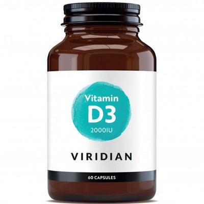 VIRIDIAN Vitaminas D3 2000 IU, kapsulės N60