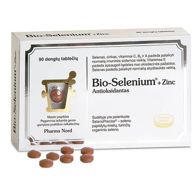 Bio-Selenium+Zinc  glaistytos tabletės N90