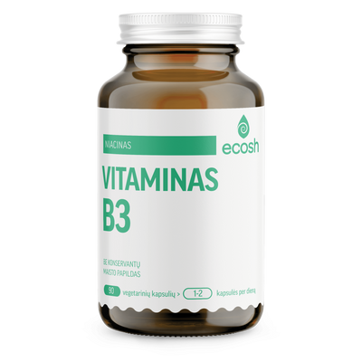 ECOSH Vitaminas B3 (niacinas) 250mg kapsulės N90