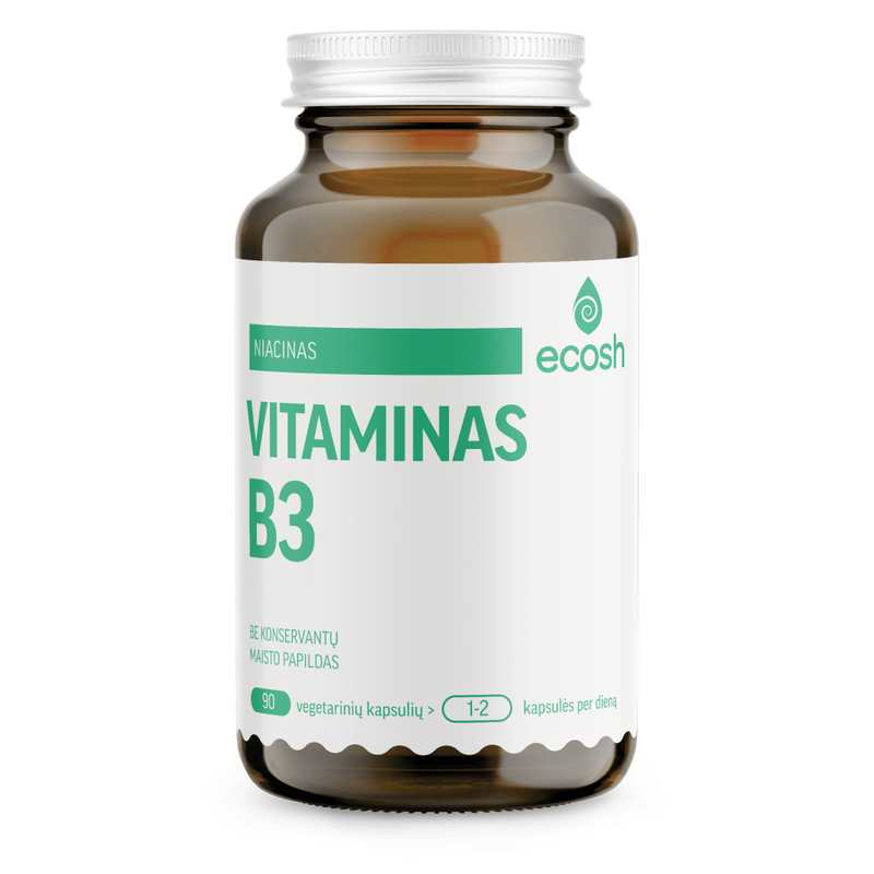 ECOSH Vitaminas B3 (niacinas) 250mg kapsulės N90, nuotrauka Nr. 1