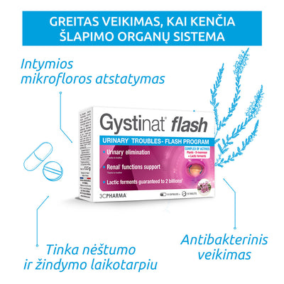 3C PHARMA Gystinat Flash, tabletės N10, kapsulės N10