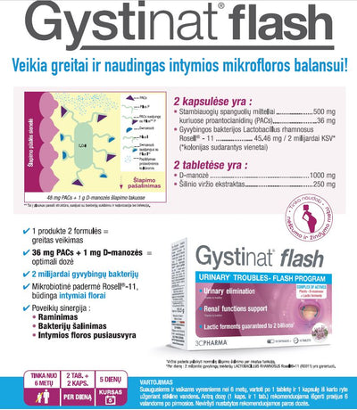3C PHARMA Gystinat Flash, tabletės N10, kapsulės N10