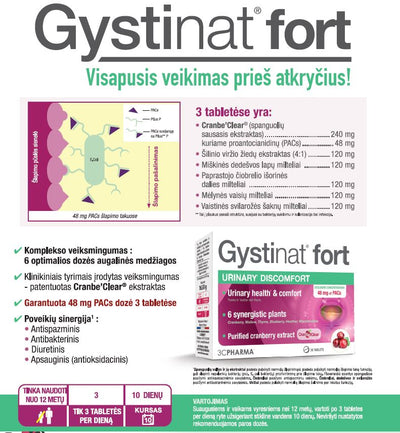 3C PHARMA Gystinat Fort, tabletės N30