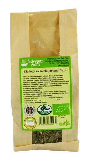 Ekologiška žolelių arbata Nr.4 "Cukraus kiekiui kraujyje palaikyti" 40g, nuotrauka Nr. 1