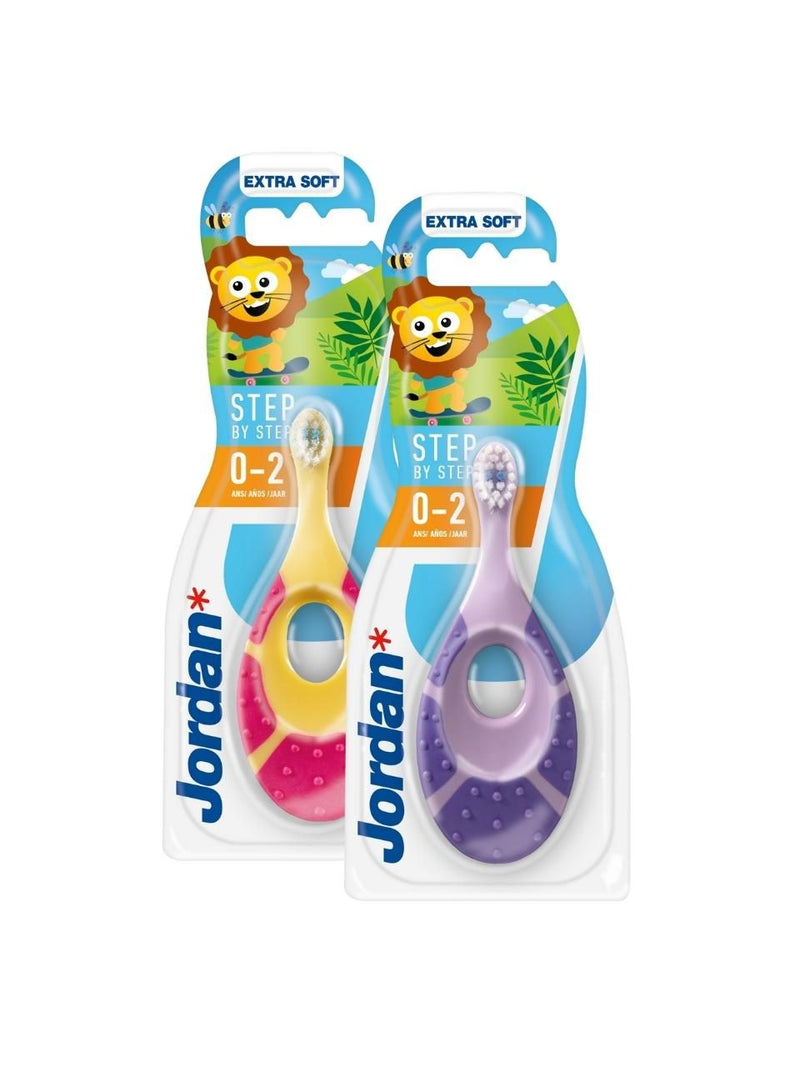 Jordan kūdikių dantų šepetėlis Step 0-2 metai minkštas, nuotrauka Nr. 2
