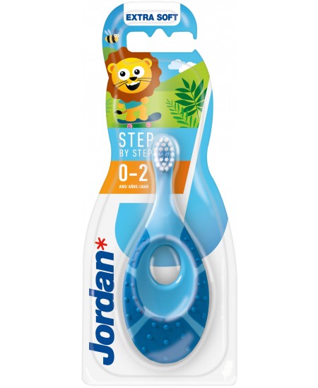 Jordan kūdikių dantų šepetėlis Step 0-2 metai minkštas, nuotrauka Nr. 1