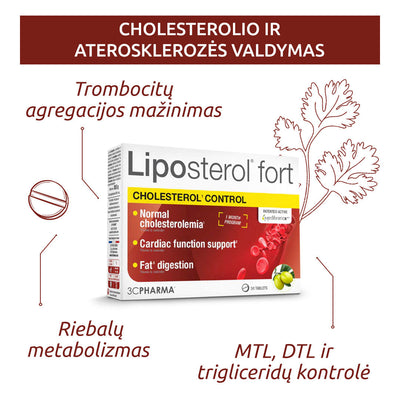 3C PHARMA Liposterol Fort, tabletės N30 x 3