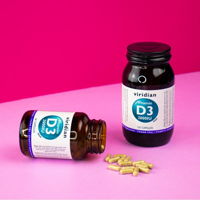 VIRIDIAN Vitaminas D3 2000 IU, kapsulės N60