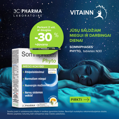 3C PHARMA Somniphases Phyto, tabletės N30