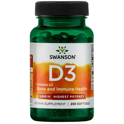 SWANSON Vitaminas D3 5000TV, kapsulės N250