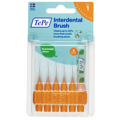 TePe Tarpdančių šepetėliai 0.45mm oranžiniai N6