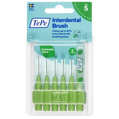 TePe Tarpdančių šepetėliai 0.80mm žali N6