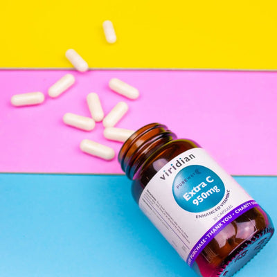 VIRIDIAN Vitaminas C 950 mg „Extra C“, veg. kapsulės N30