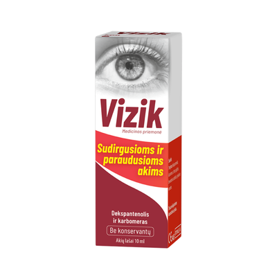 Vizik lašai sudirgusioms ir paraudusioms akims 10ml