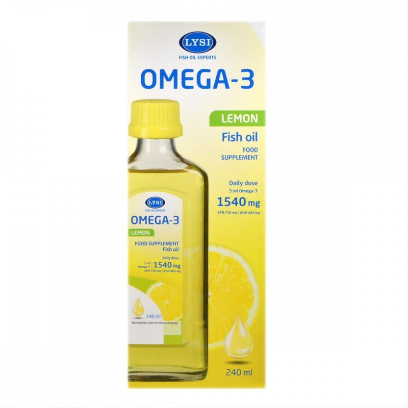 LYSI natūralūs žuvų taukai, citrinų skonio, 240 ml, nuotrauka Nr. 1