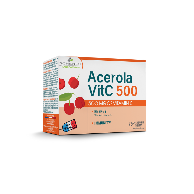 3 CHÊNES Acérola VitC 500, tabletės N24, nuotrauka Nr. 1