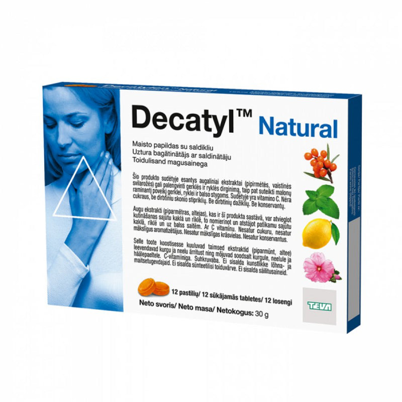 DECATYL Natural lozenges N12, nuotrauka Nr. 1