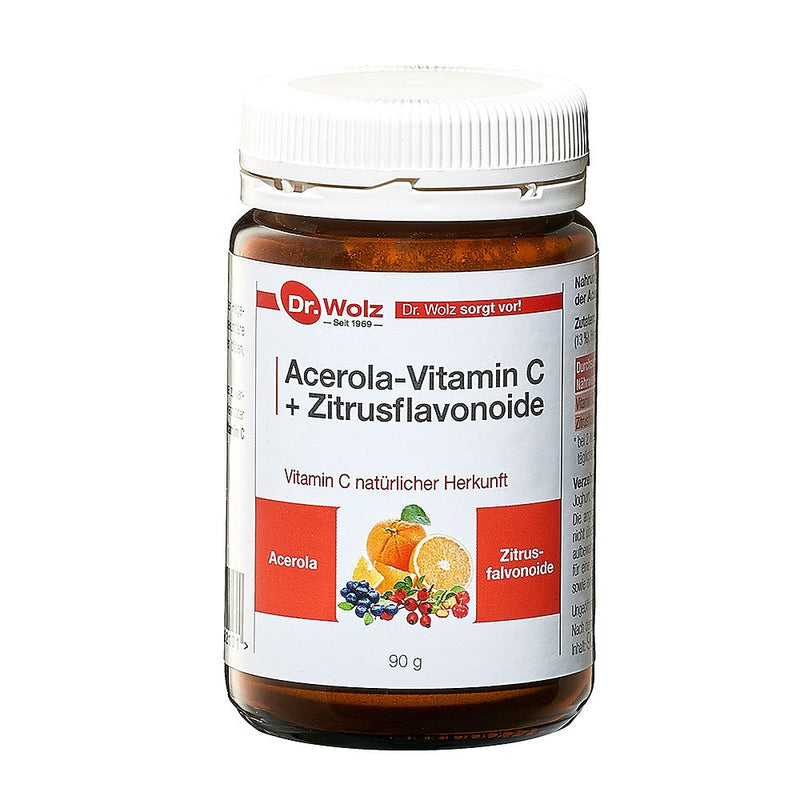 Dr. Wolz Acerola, vitamin C + Zitrusflavonoide milteliai 90g, nuotrauka Nr. 1