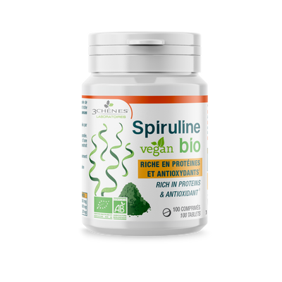3 CHÊNES Spiruline Vegan Bio, tabletės N100
