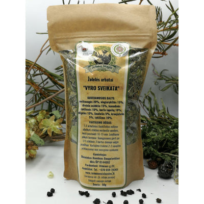 VYRO SVEIKATA žolelės arbatai 50G