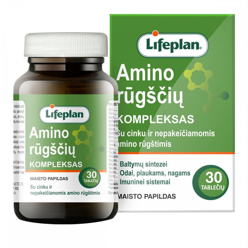 LIFEPLAN Amino rūgščių kompleksas su cinku, tabletės N30, nuotrauka Nr. 1