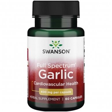 SWANSON Česnakas 400 mg, kapsulės N60