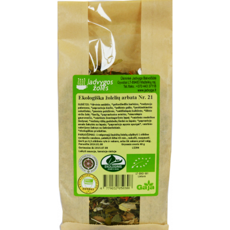 Ekologiška žolelių arbata Nr.21 Gilus miegas 40g, nuotrauka Nr. 2