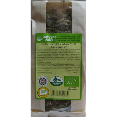 Ekologiška žolelių arbata Nr.33 Sąnariams-2 40g