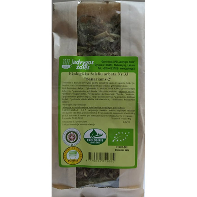 Ekologiška žolelių arbata Nr.33 Sąnariams-2 40g, nuotrauka Nr. 1