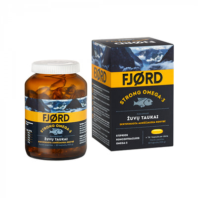 FJORD Strong Omega-3 žuvų taukai kapsulės N80