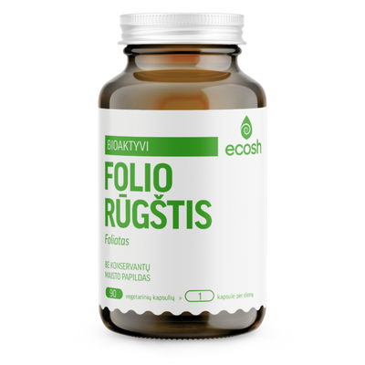 ECOSH Bioaktyvi folio rūgštis (foliatas) 800mcg, kapsulės N90