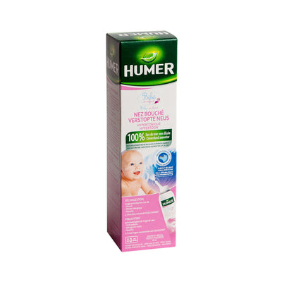HUMER hipertoninis jūros vanduo užsikimšusiai nosiai, nuo 3 mėn., 50 ml