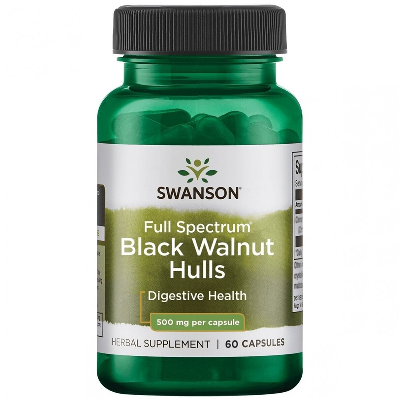 SWANSON Black Walnut (Juodasis riešutmedis) 500 mg, kapsulės N60, nuotrauka Nr. 1