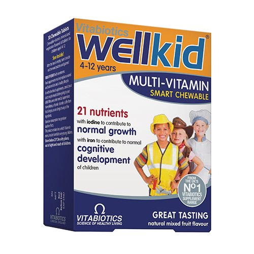 WellKid vitaminų kompleksas 4-12m. vaikams, kramtomosios tabletės N30, nuotrauka Nr. 1