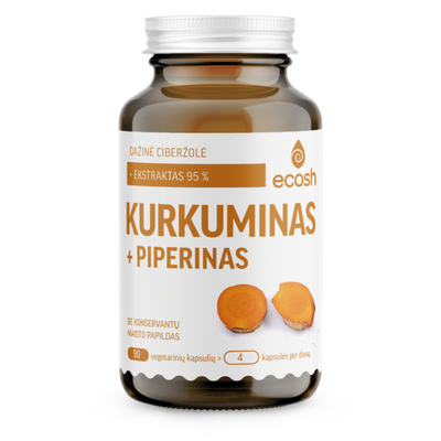 ECOSH Kurkuminas su BCM-95® ekstraktu, kapsulės N90
